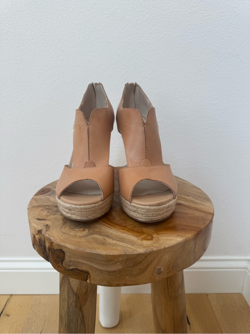 Seychelles Tan Open-Toe Espadrille Wedge Sandals